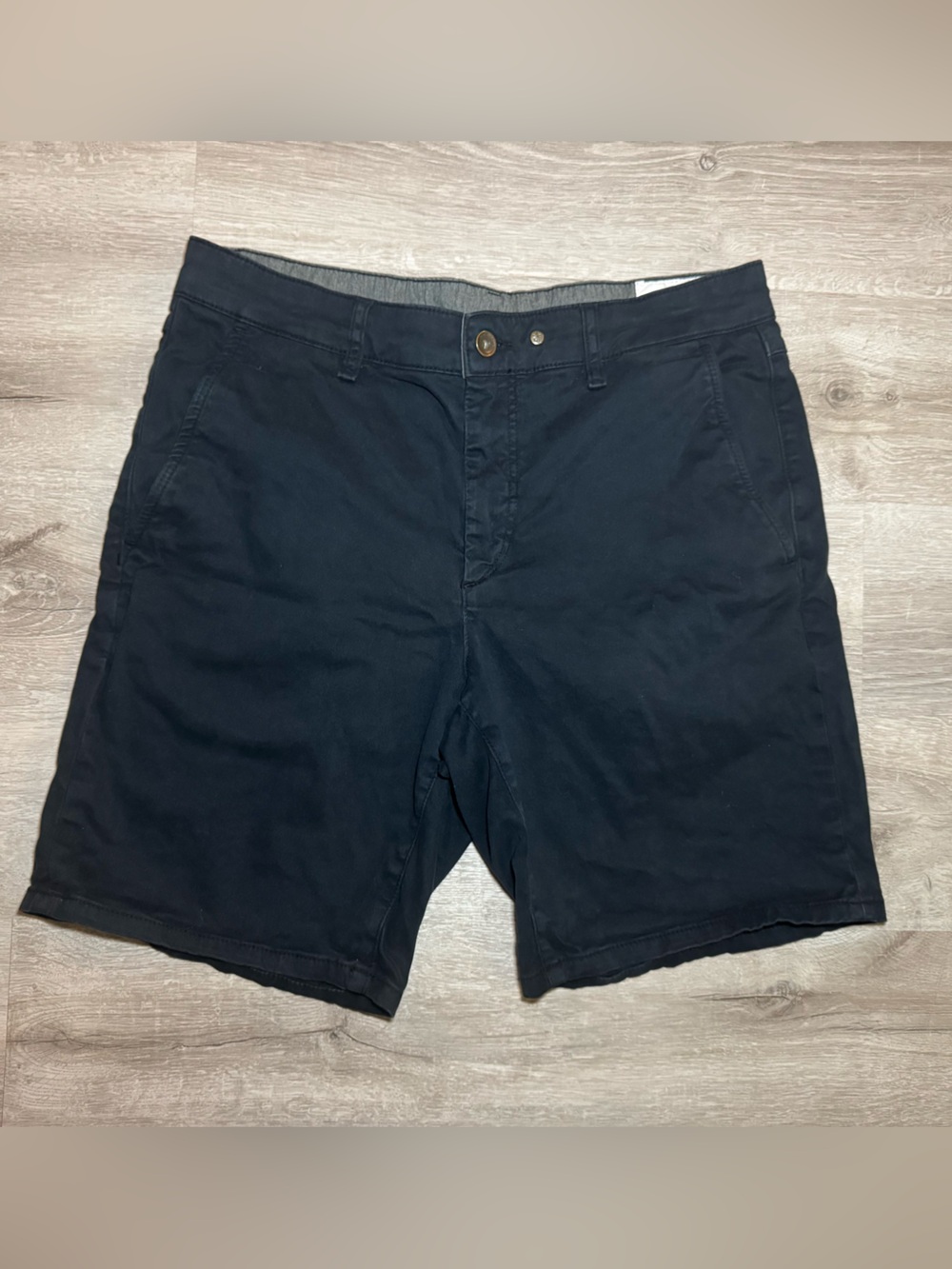 rag & bone Perry Cotton Stretch Twill Chino Shorts 31 Navy Blue